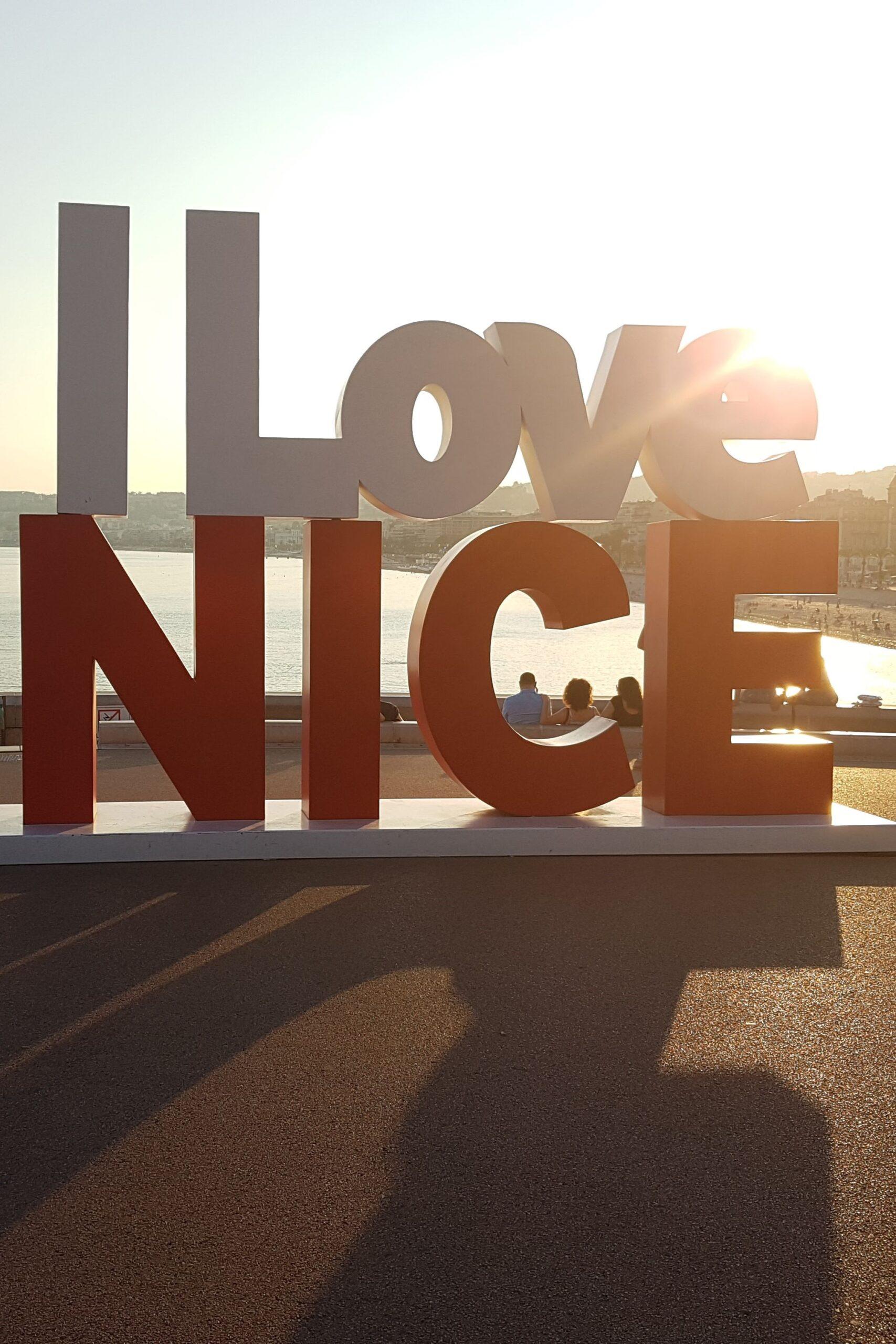I love Nice Schild in Nizza