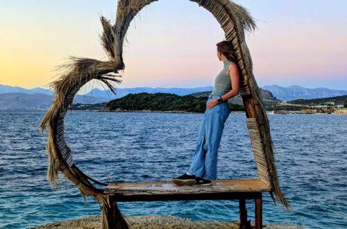 Herz von Ksamil am Strand